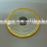 Hot Sale High Quality Custom Brass Stamped Soft Enamel 24K Gold Challenge Coin, Collection Commemorative Coin for Promotional,