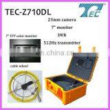 7" LCD Screen Industrial Endoscope Underwater Video System, Pipe Wall Inspection Camera TEC-Z710DL