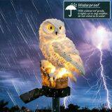 European Style Retro Resin Solar Simulation Owl Garden to Insert Small Night Light Garden Crafts Place thumbnail-2