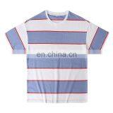 New Short-sleeved Cotton Round Neck Large Striped Short-sleeved Men's T-shirt Loose Shoulder Navy Style Shirt thumbnail-5