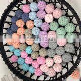 Organic Cotton Handmade 16 mm Teething Crochet Wooden Beads thumbnail-6