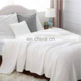 All Season Flannel Fleece Plush Throw Velvet White Blanket for Bed Sofa Car thumbnail-4