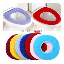 Bathroom Toilet Seat Cover Closestool Washable Soft Warmer Mat Pad Cushion Toilet Cover Seat Dispenser thumbnail-2