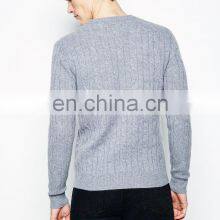Mens Cable Knit Cashmere Pullover Tops thumbnail-2