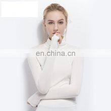 62/5000 Оптовая индивидуальная крупногабаритная женская осенняя полосатая футболка с длинными рукавами, женская однотонная черная юбка, стильный воротник-туртleneck, осенний пиджак thumbnail-3