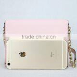 White and Black Stripe Saffiano Leather Mini Size Clutch Purse Satchels Crossbody Hand Bags for Ladies thumbnail-6