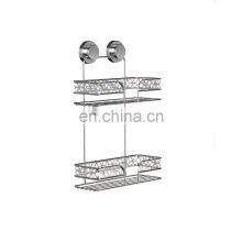 Bathroom Storage Iron Wire Rack Black Electrophoresis Suction PS Box