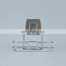 Super Powerful Vacuum Suction Cup Soap Dish - Strong Steel Sponge Holder for Bathroom & Kitchen Chrome thumbnail-4