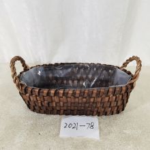 With Plastic Liners Flower Pots Willow Storage Basket