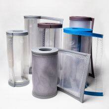 Fuxing 1mm Auto-close Transparent Blue Clear Plastic Magnetic Pvc Strip Curtain Used For Doors Pvc Curtain Strip thumbnail-4