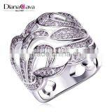 Latest Design Party Dress Cubic Zirconia Chunky Big Size Women Gold Wedding Ring thumbnail-2