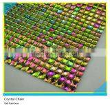 8*8 mm Jelly Lime Square Diamante Rhinestone Sheet 2mm/3mm Crystal Rhinestone Sheet 24*40 cm thumbnail-5