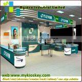 New Design Hot Sale Tempered Glass Wood Cell Phone Kiosk for Cell Phone Shop Cellphone Store Display Fixture thumbnail-4