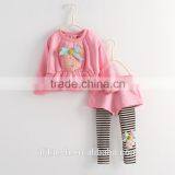 Cheap Clothing Set Tops and Stripe Leggings 4 Colors Cheap Baby Girls Clothing thumbnail-5