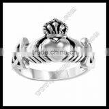 Stainless Steel Women's Celtic Eternity Claddagh Engagement Ring thumbnail-3