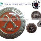 15mm Cute Customer Metal 4 Parts Snap Button for Dress