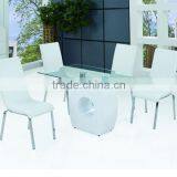 White High Gloss MDF Dining Table thumbnail-1