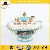 wholesale home decore luxury art ceramic jewel box case