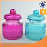 1.5L colorful mason jar with glass lid for decoration or home use