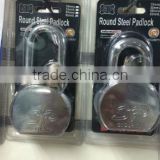 Safe Round Shape Steel Padlock Silver Color Chrome Plated Polished Grim Lock