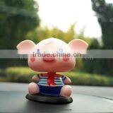 plastic bobblehead toys for cars,plastic pig shaped bobblehead car toys,custom design plastic bobblehead toys