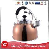 Copper Plated Silicone Handle Non Electric Tea Kettle Whistling Kettle Stainless Steel