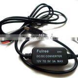 1M Car Power Supply Converter DC DC Converter Step Down Module 9V/12V to 5V Mini Usb Output