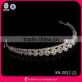 Classical USABride Silver Crystal Rhinestone Princess Tiara Crown Bridal Tiara thumbnail-1