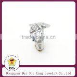 2015 Shiny and Sparkling Heart Sharp Rhinestone Stainless Steel Rings thumbnail-3