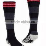 Custom Logo High Quality Men's Nylon Stripes Customized Wholesale Long Football Socks thumbnail-1