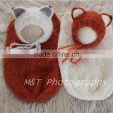 Newborn Props Fox Bonnet and Cocoon Sets Newborn Fox Sets Baby Fox Props
