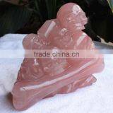 Natural Rock Hand Carved Rose Quartz Specimen for Sale thumbnail-2