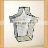 House Shpae Mesh Wrought Iron Wall Shelf thumbnail-1