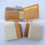 Good quality wholesale business men's genuine leather & Canvas wallets