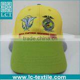 LCTN1863 Supply Yellow and Green Twon Tone Color Design Velvet Baseball Cap thumbnail-3