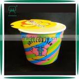 Custom Printed Disaposable 64 oz Popcorn Bowl With Paper Lid thumbnail-1