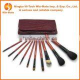 Hot Purple 10 pcs Make Up tools for Makeup Brushes With Bag