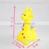 Custom 100% Food Grade Silicone Giraffe Baby Toy With Squeaker