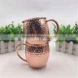 Wholesale NEW HOT Copper plated Hammered Moscow Mule Copper Mugs/copper mug for vodka and moscow