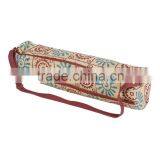 Wholesale Jute & Cotton Yoga Mat Bag Indian Hand Block Printed Wholesale Gymnastics Bags