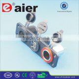 Panel Mounted 12V Car Cigarette Lighter Socket Dual USB Charger Socket Power Adapter Outlet Splitter
