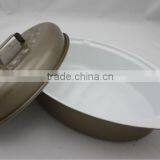 Carbon Steel Gold Fashionable Ceramic Coating Roaster Pan thumbnail-4