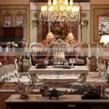 Victorian Solid Wood Hand Carved Royal Living Room Sofa And Coffee Table(MOQ=1 SET)