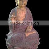 Wood Carving Sitting Buddha Wooden Sculpture thumbnail-1