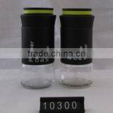 4 Pieces Metal Coat Glass Spice Jar Set thumbnail-2
