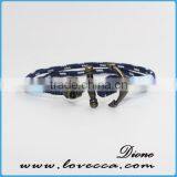 New Design Silver/gold Anchor Various Rope Nylon Anchor Bracelet thumbnail-6