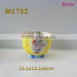 Colorful Bloom Ceramic Elephant Bowl thumbnail-1