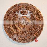 Circle Bronze Fish Art Wall Relief for Home thumbnail-1