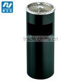 Stainless Steel and Wooden Ashtray Bin for Hotel Lobby thumbnail-2