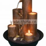 Tiered Column Tabletop Fountain with 3-Candles